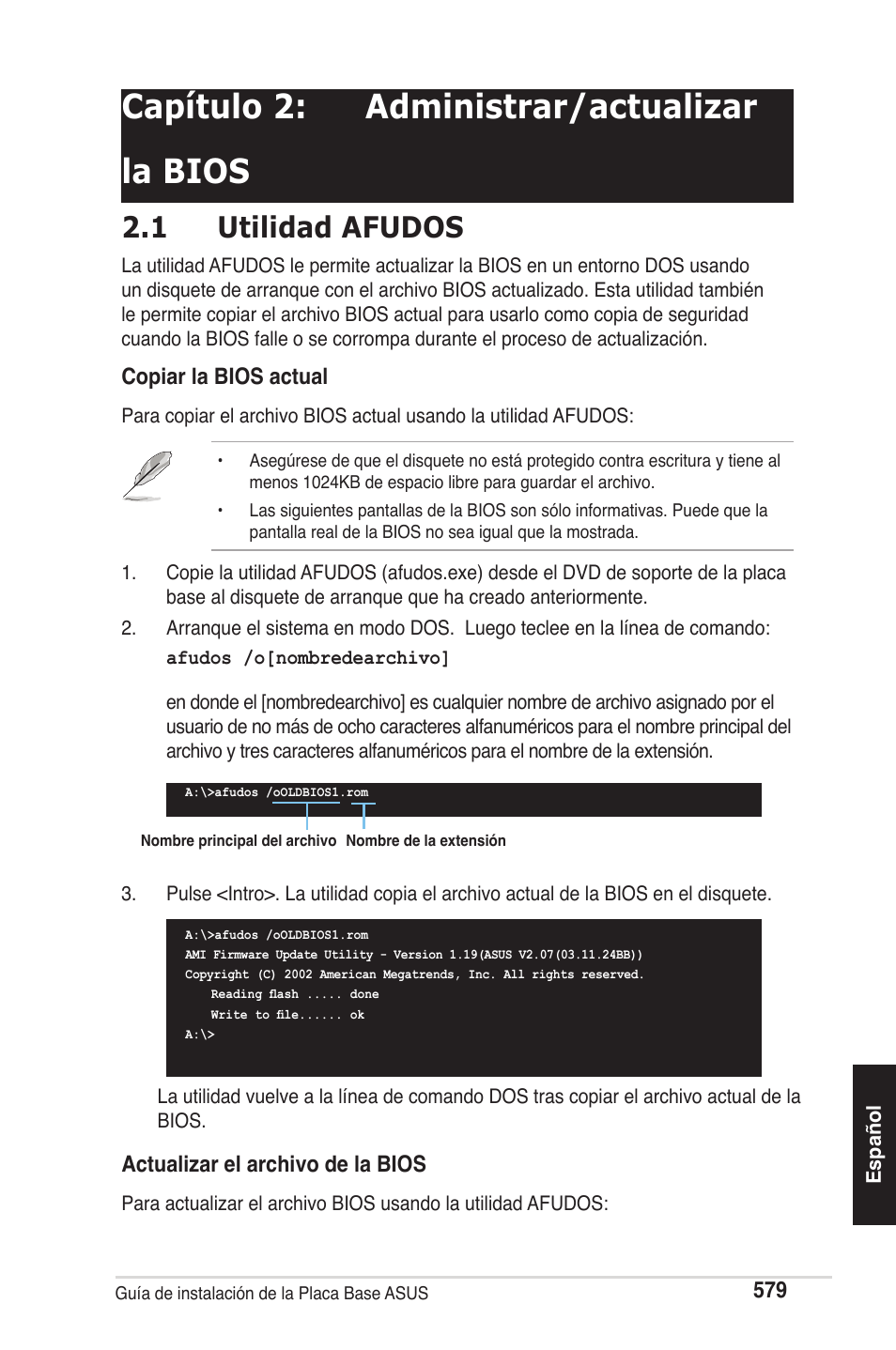 Capítulo 2: administrar/actualizar la bios, 1 utilidad afudos | chiliGREEN P5G41T-M LX2 User Manual | Page 581 / 722