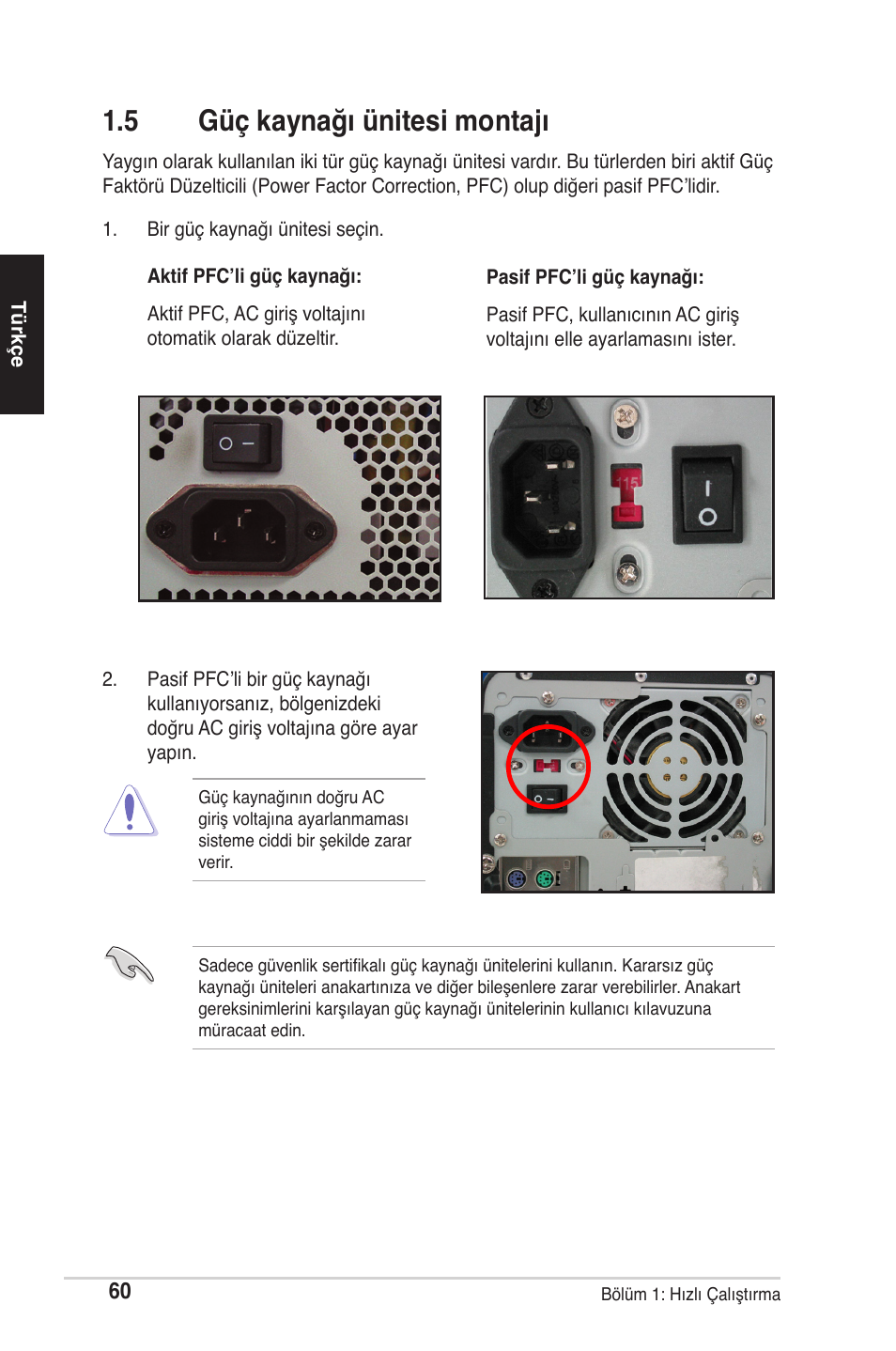 5 güç kaynağı ünitesi montajı | chiliGREEN P5G41T-M LX2 User Manual | Page 62 / 722