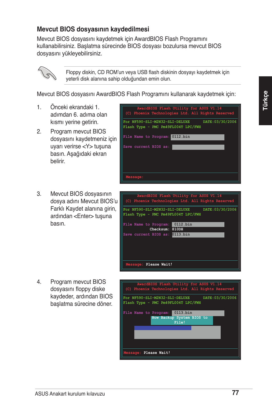 Mevcut bios dosyasının kaydedilmesi | chiliGREEN P5G41T-M LX2 User Manual | Page 79 / 722
