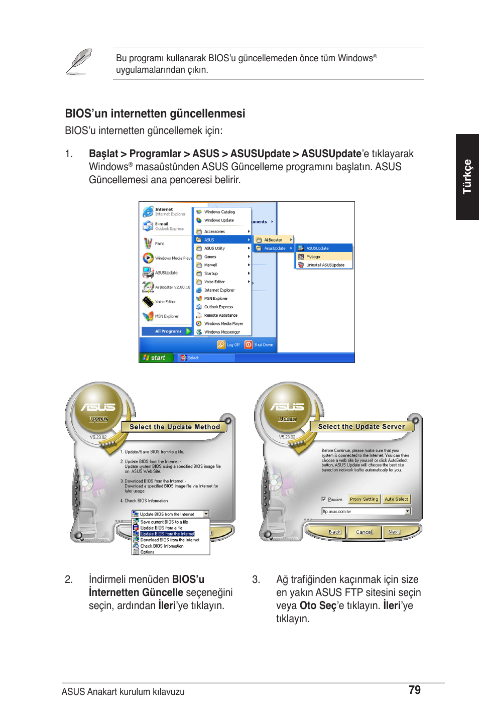 Bios’un internetten güncellenmesi | chiliGREEN P5G41T-M LX2 User Manual | Page 81 / 722