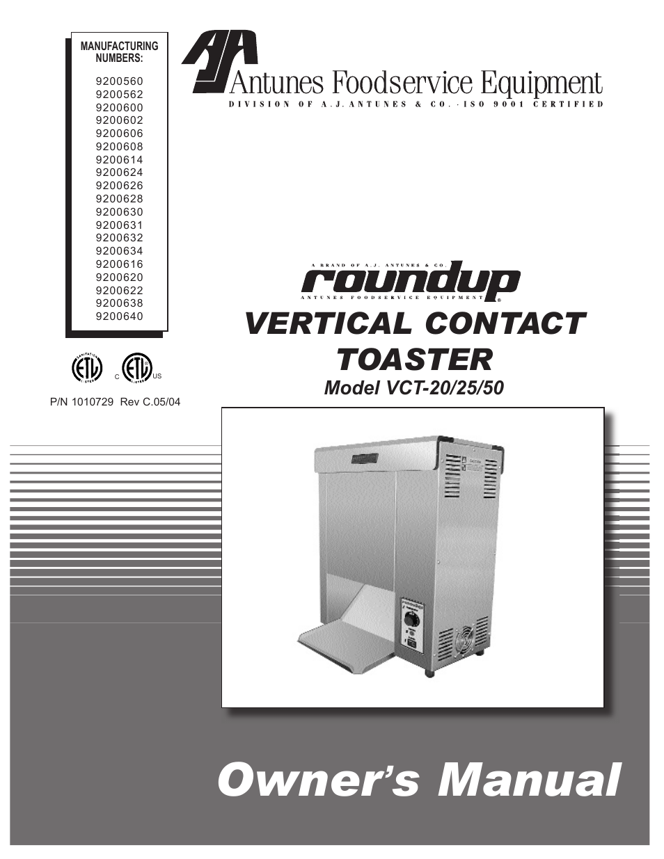 Antunes, AJ VCT-50 User Manual | 28 pages