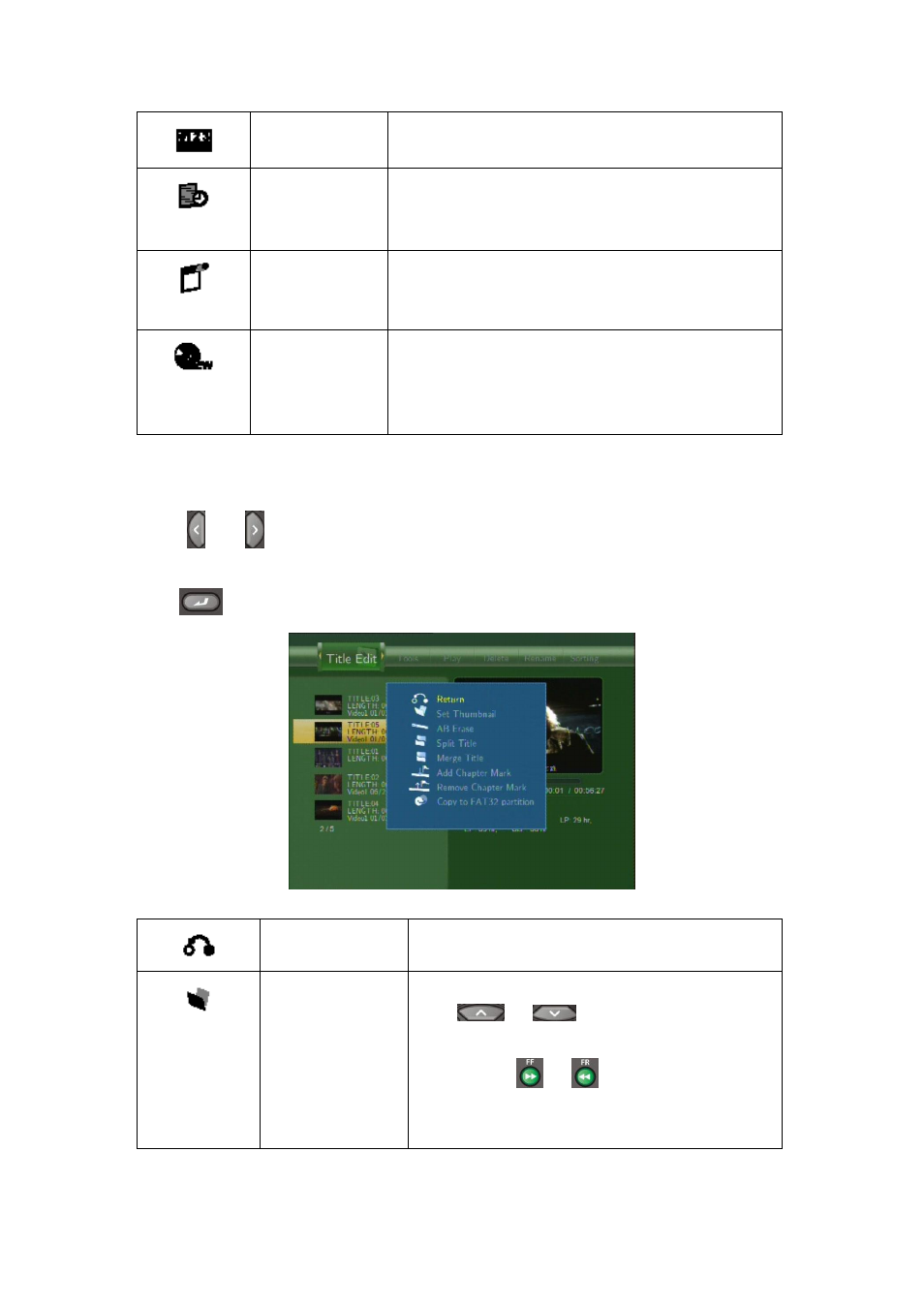 6 title edit menu | chiliGREEN HMC-3903 User Manual | Page 28 / 62