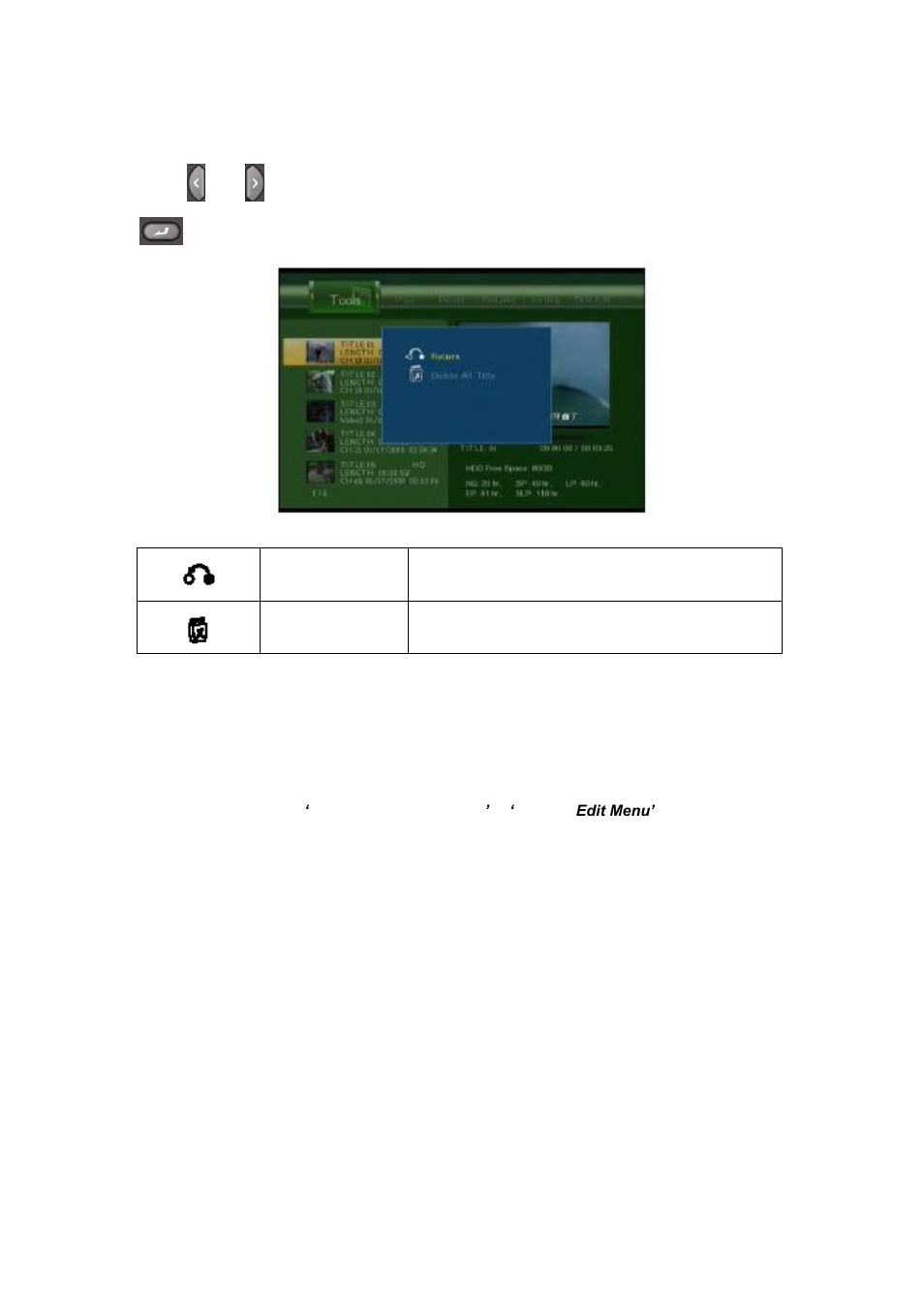 7 tools, 8 saving your recorded titles | chiliGREEN HMC-3903 User Manual | Page 31 / 62