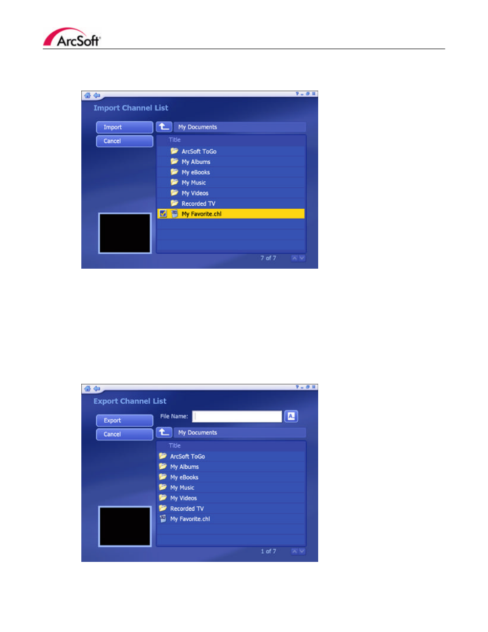 chiliGREEN ArcSoft TotalMedia 3.5 User Manual | Page 21 / 73