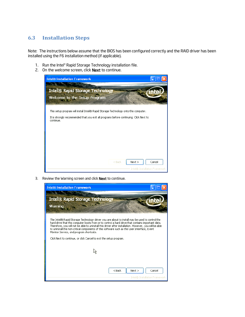 Installation steps, 3 installation steps | chiliGREEN Home Server: Intel Rapid Storage Technology User Manual | Page 25 / 36