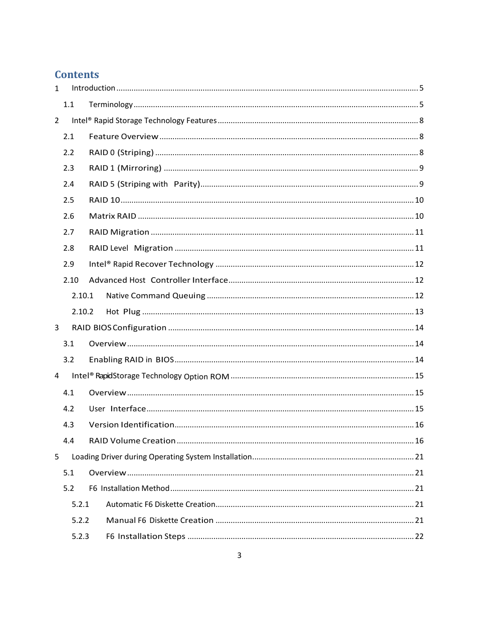 chiliGREEN Home Server: Intel Rapid Storage Technology User Manual | Page 3 / 36