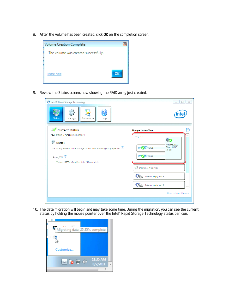 chiliGREEN Home Server: Intel Rapid Storage Technology User Manual | Page 33 / 36