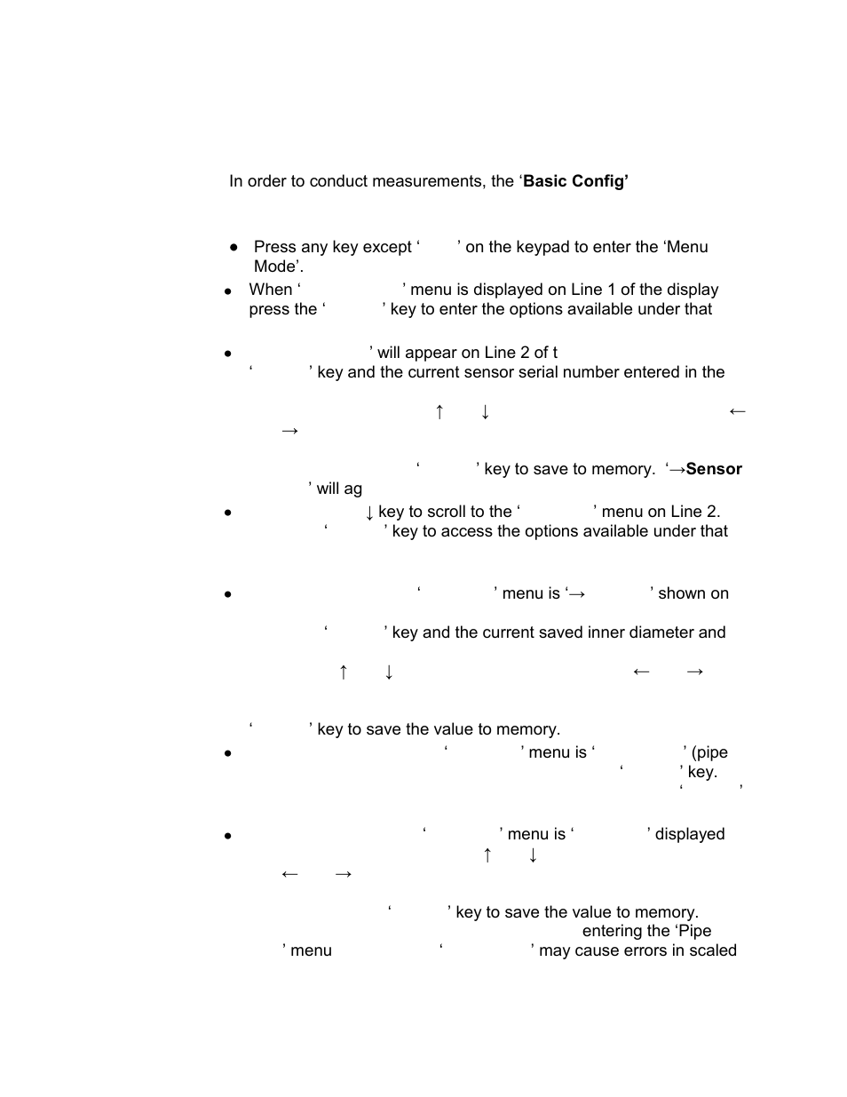 4 operating menu setup, 1 flow system initial setup, Operating menu setup -8 | Vf-100 and hd vf-100 system initial setup -8 | CiDRA SONARtrac PW VF-100 User Manual | Page 182 / 272