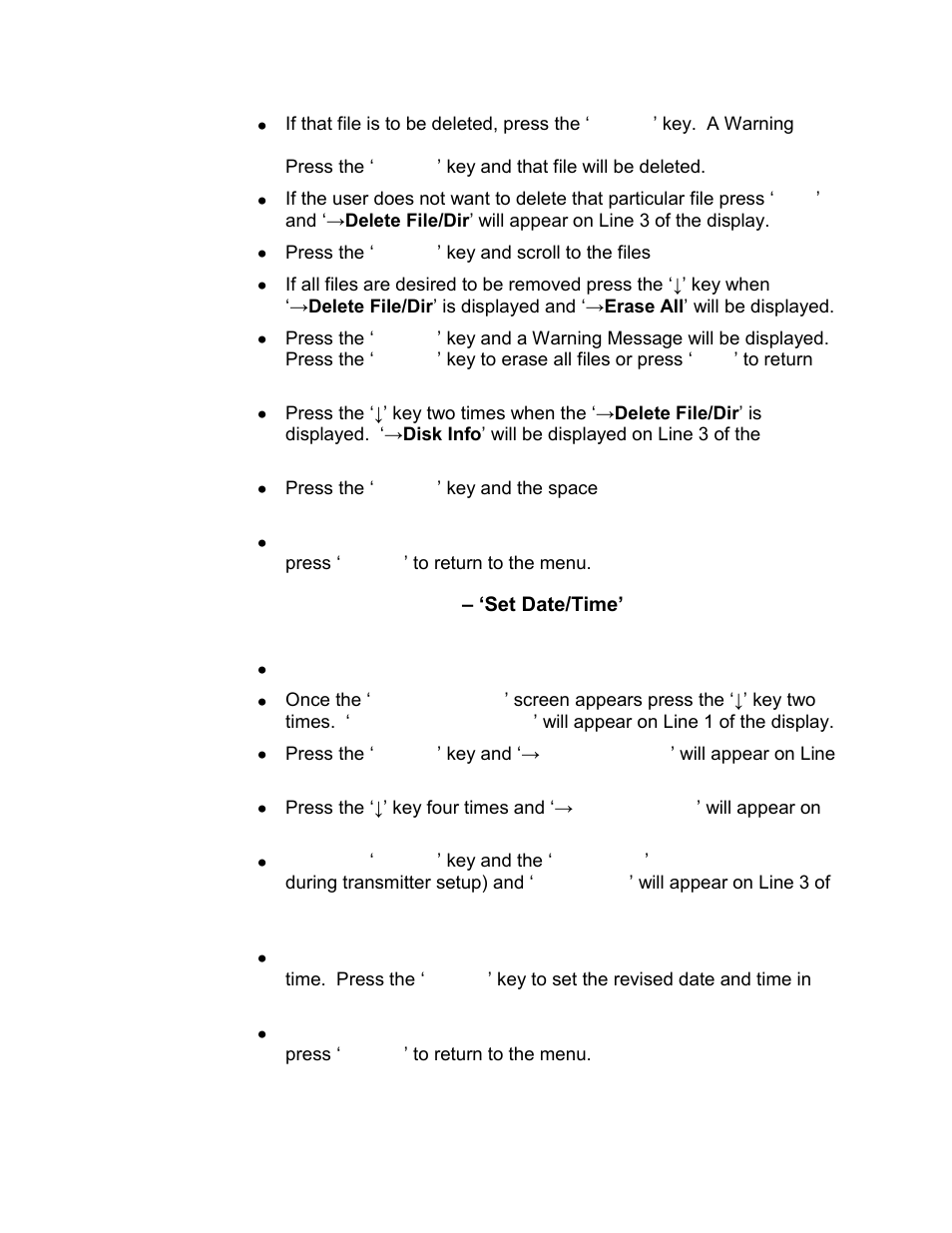 5 advanced functions – ‘set date/time, Advanced functions, Set date/time’ -17 | CiDRA SONARtrac PW VF-100 User Manual | Page 211 / 272