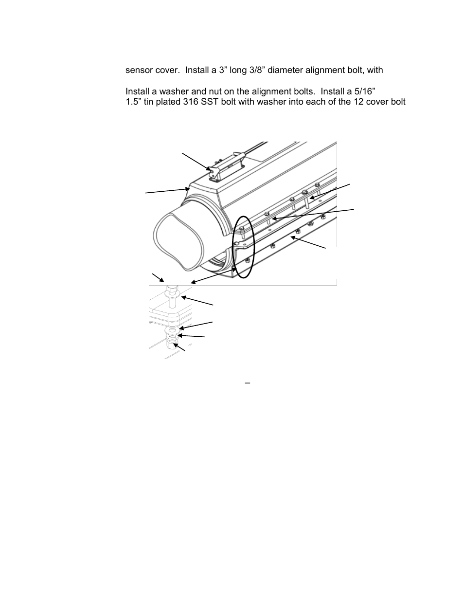 Figure 43, Sensor cover bolt installation -38 | CiDRA SONARtrac PW VF-100 User Manual | Page 56 / 272