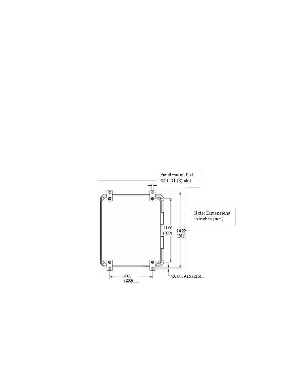 2 transmitter mounting instructions, 1 bulkhead mounting, Transmitter mounting instructions -6 | Bulkhead mounting -6, Figure 1, Bulkhead mount hole pattern -6 | CiDRA SONARtrac PW VF-100 User Manual | Page 72 / 272