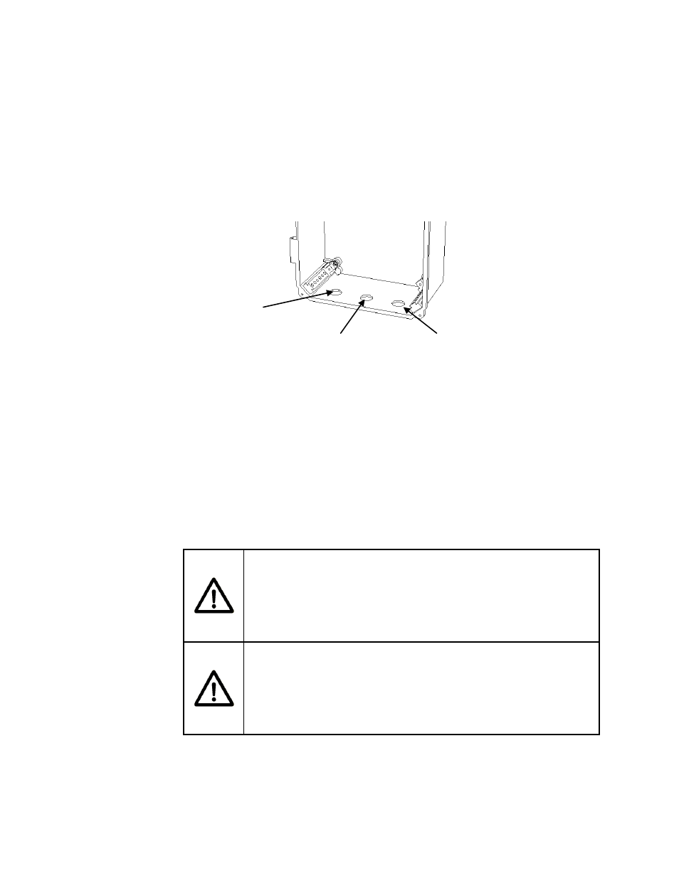 3 transmitter housing cable entry, Transmitter housing cable entry -10, Figure 5 | Transmitter housing cable gland holes -10, Warning | CiDRA SONARtrac PW VF-100 User Manual | Page 76 / 272