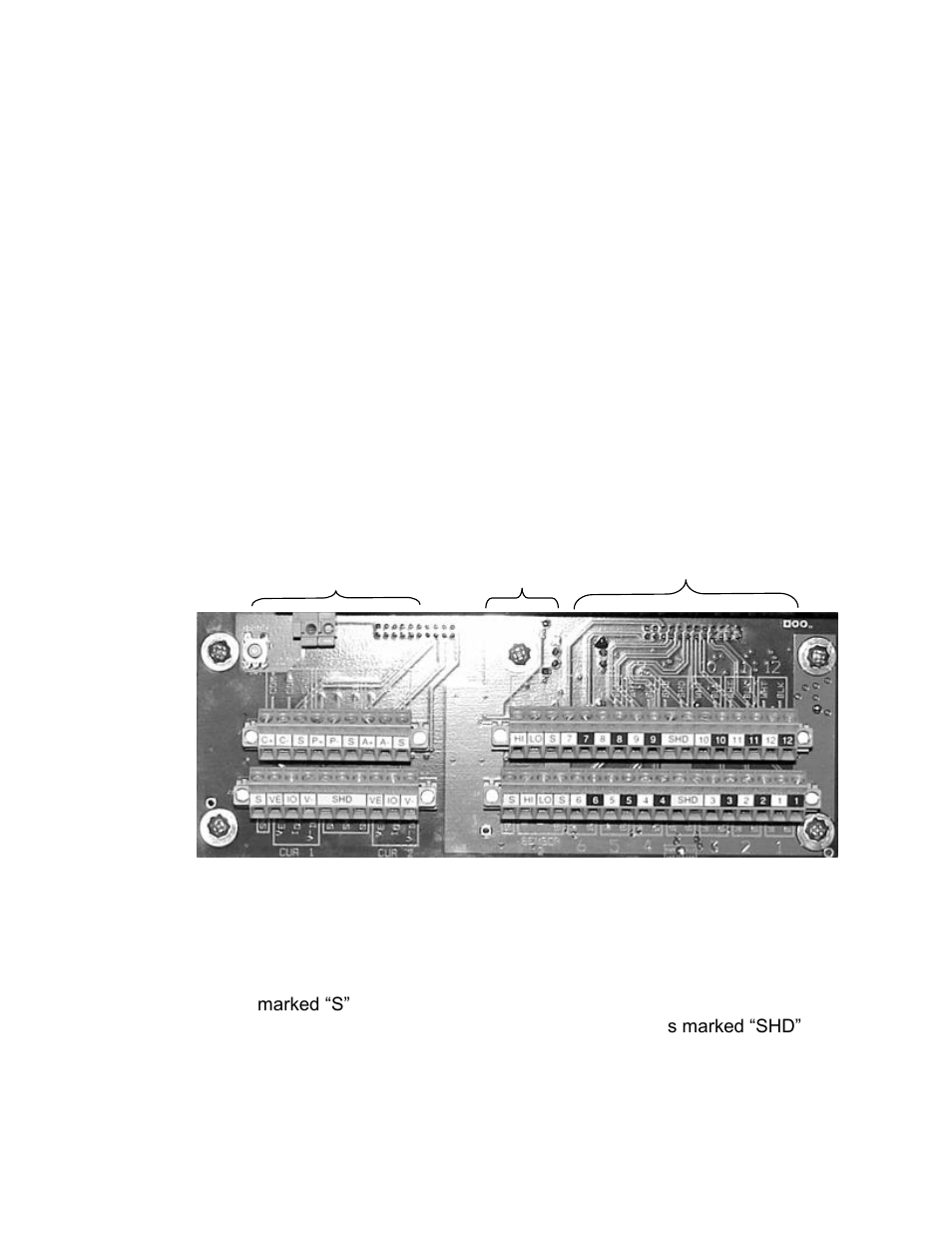 2 transmitters with pluggable terminal blocks, Transmitters with pluggable terminal blocks -12, Figure 7 | Terminal board layout -12 | CiDRA SONARtrac PW VF-100 User Manual | Page 78 / 272