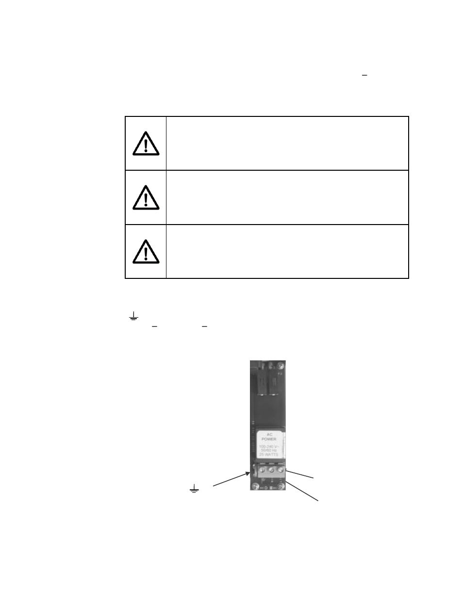 1 ac-powered passive sonar meter, Figure 20, Transmitter ac power input connections -25 | Warning, Caution | CiDRA SONARtrac PW VF-100 User Manual | Page 91 / 272