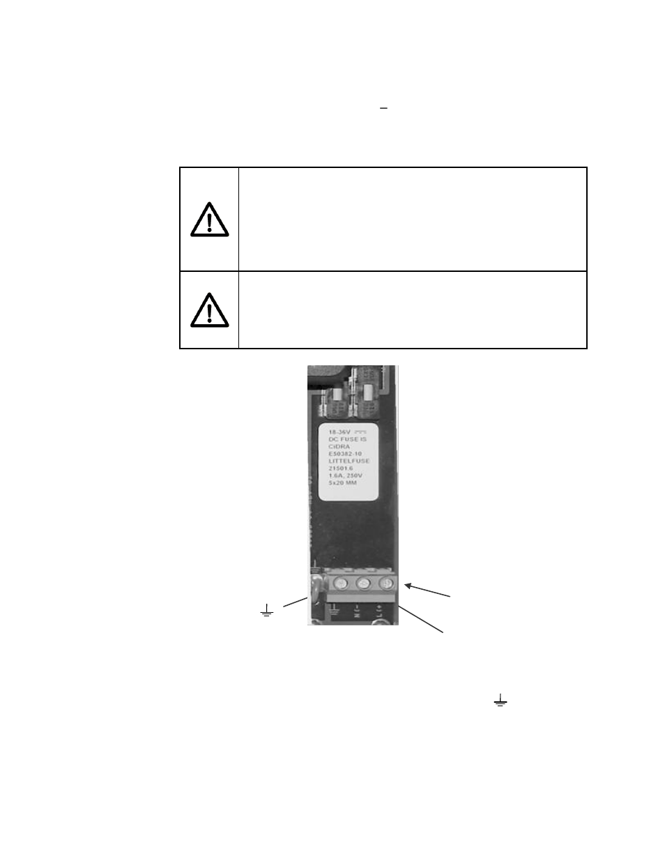 2 dc-powered passive sonar meter, Dc-powered passive sonar meter -266, Figure 21 | Transmitter dc power connection -26, Warning, Caution | CiDRA SONARtrac PW VF-100 User Manual | Page 92 / 272