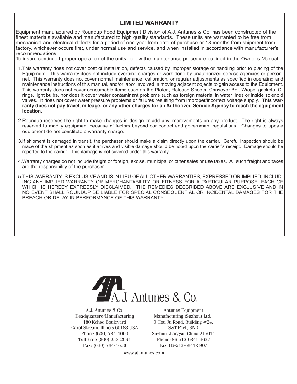 Antunes, AJ MS-150/155 User Manual | Page 32 / 32