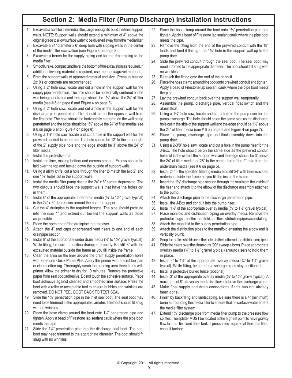 Clarus Environmental Recirculating Media Filters User Manual | Page 9 / 12