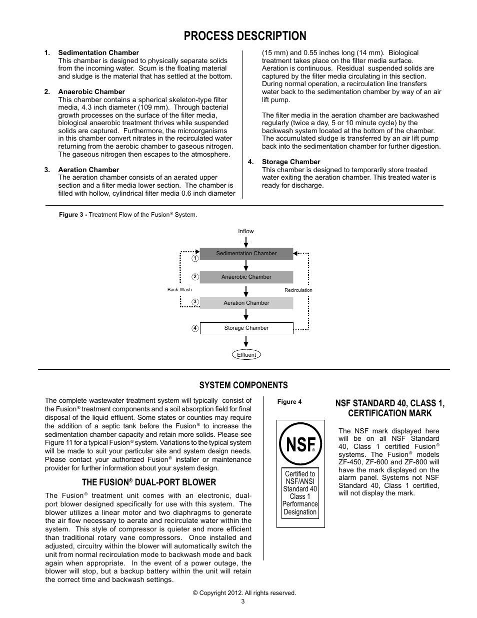Pr el im in a ry, Process description | Clarus Environmental Fusion Series Treatment Systems 450/600/800 User Manual | Page 3 / 20