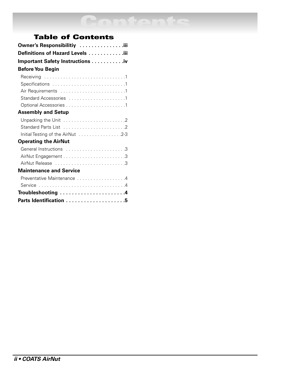 COATS AirNut User Manual | Page 2 / 12