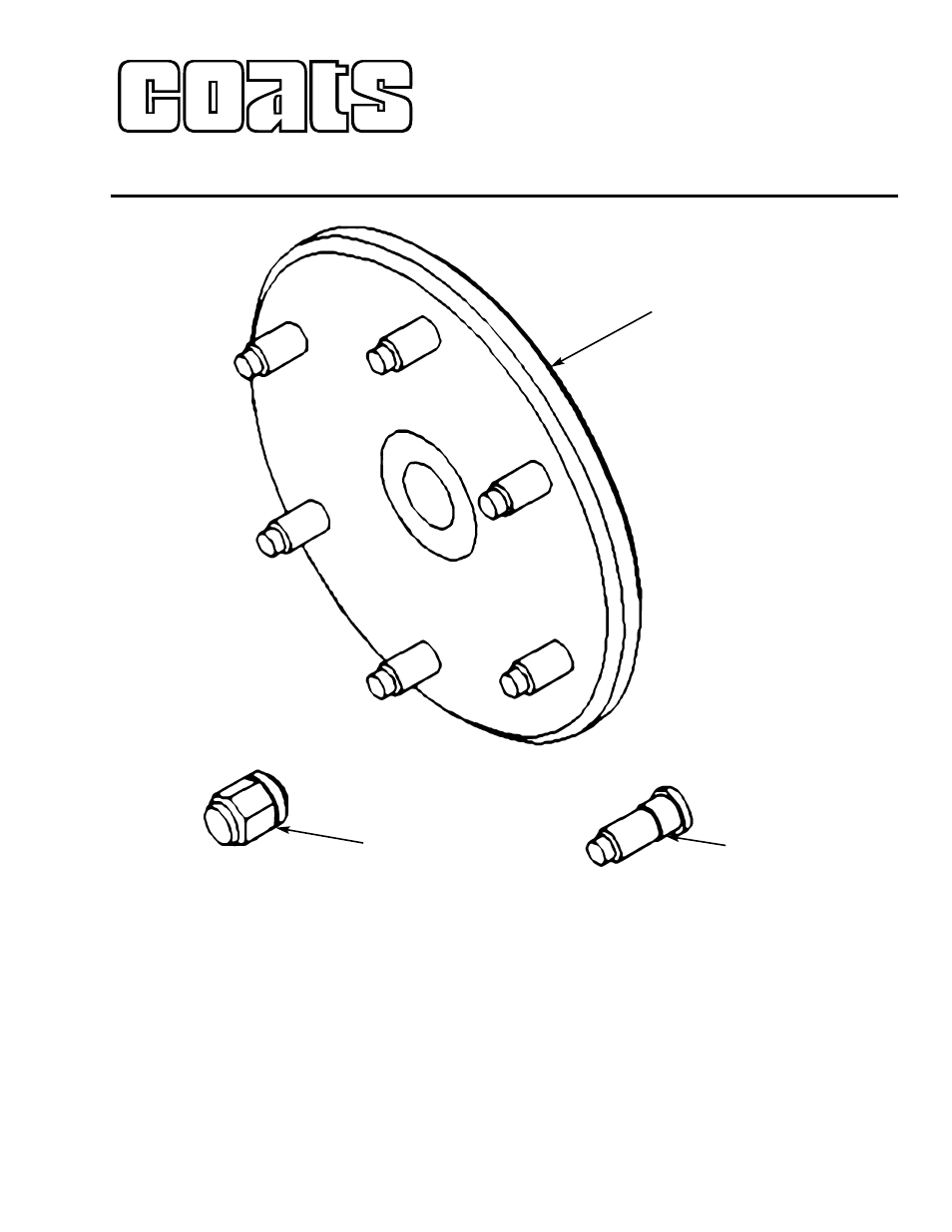 COATS Balancer Adapter, 6 lug x 150mm Bolt Pattern User Manual | 1 page