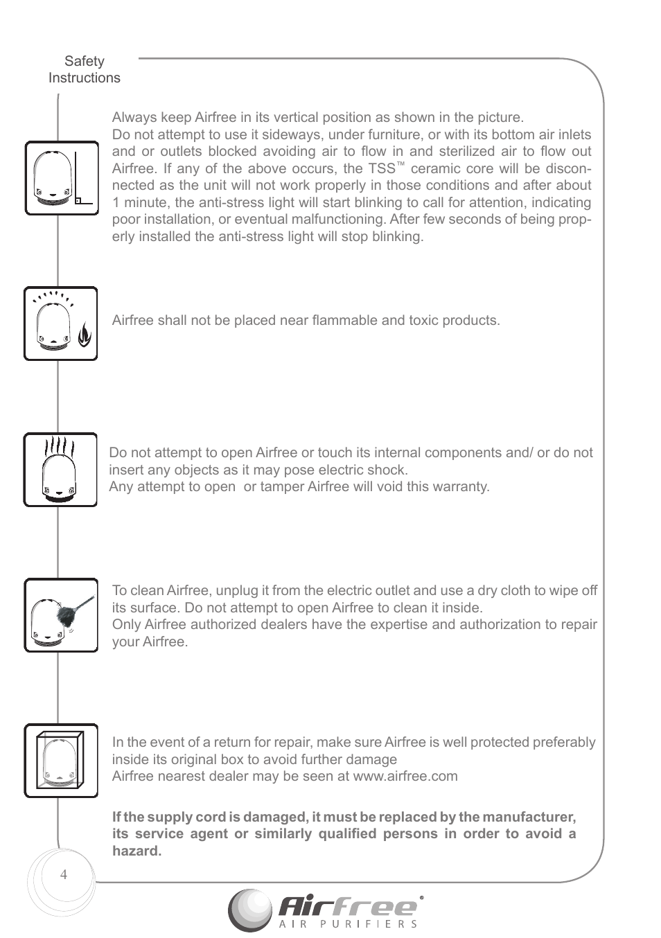 Airfree P1000 User Manual | Page 6 / 24