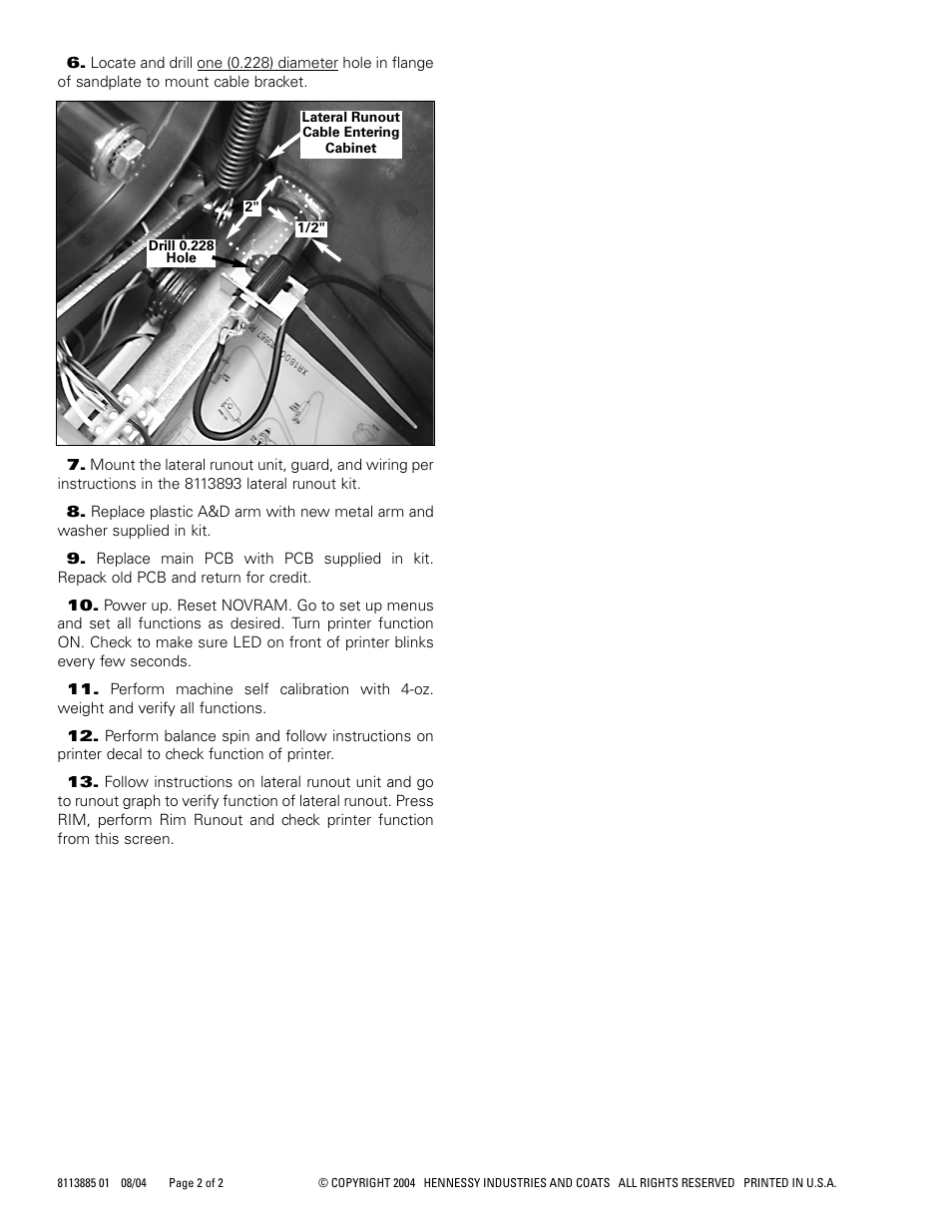 COATS Kit 8113887 XR 1800 Upgrade to XR 1850 User Manual | Page 2 / 2