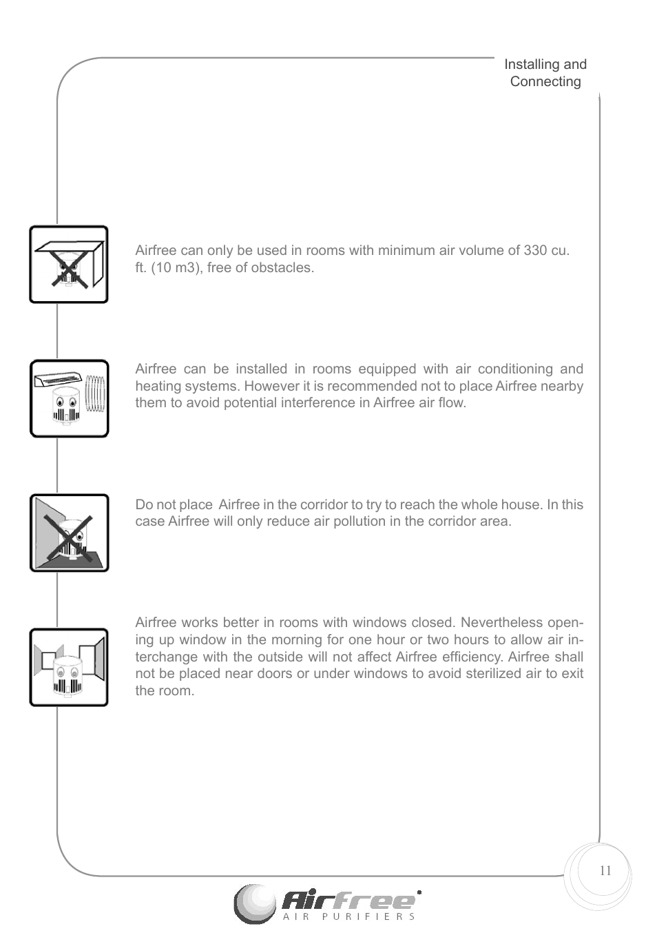 Airfree Air Purifiers Enviro 60 User Manual | Page 13 / 24