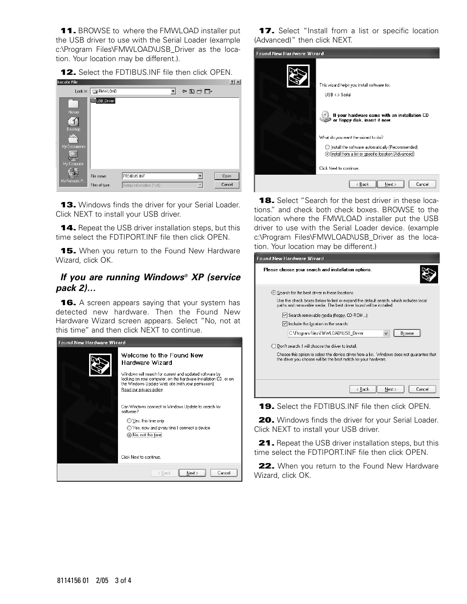 COATS Kit 8114155 Serial Loader User Manual | Page 3 / 4