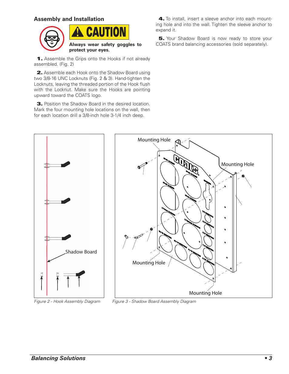 COATS Kit 85609761 Wall Shadow Board User Manual | Page 3 / 4