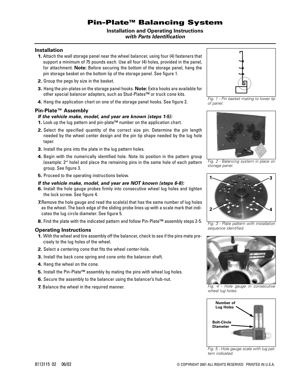 COATS Pin-Plate Balancing System User Manual | 1 page