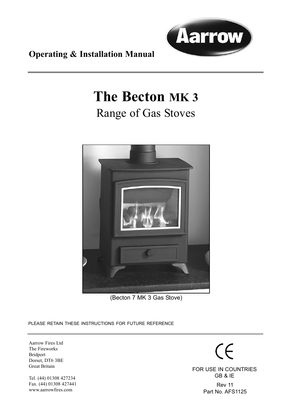 Aarrow Fires Becton 7 mk3 User Manual | 32 pages