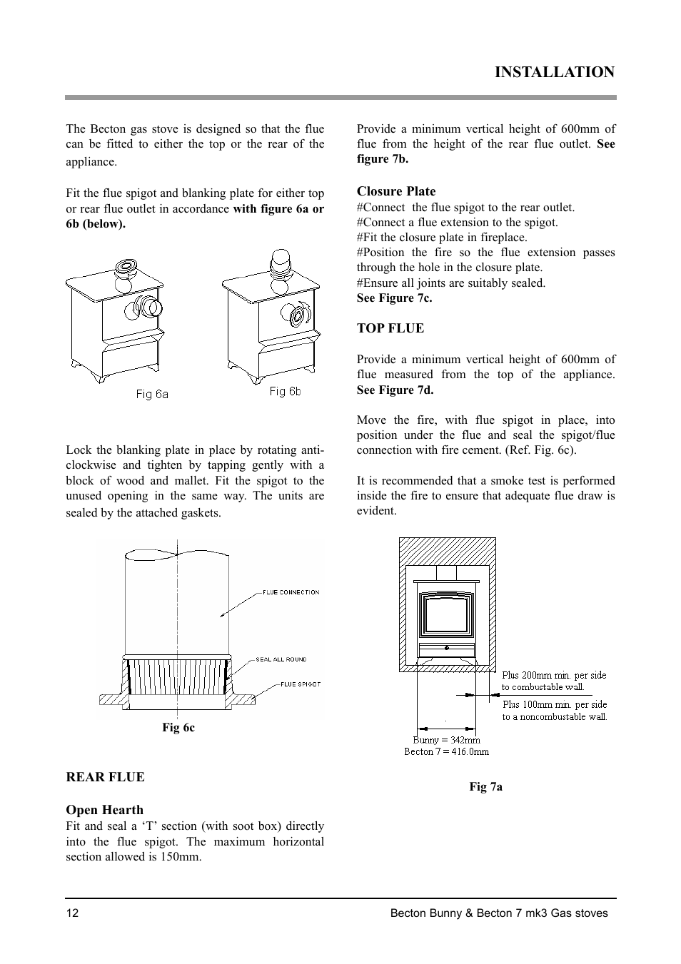 Installation | Aarrow Fires Becton 7 mk3 User Manual | Page 12 / 32