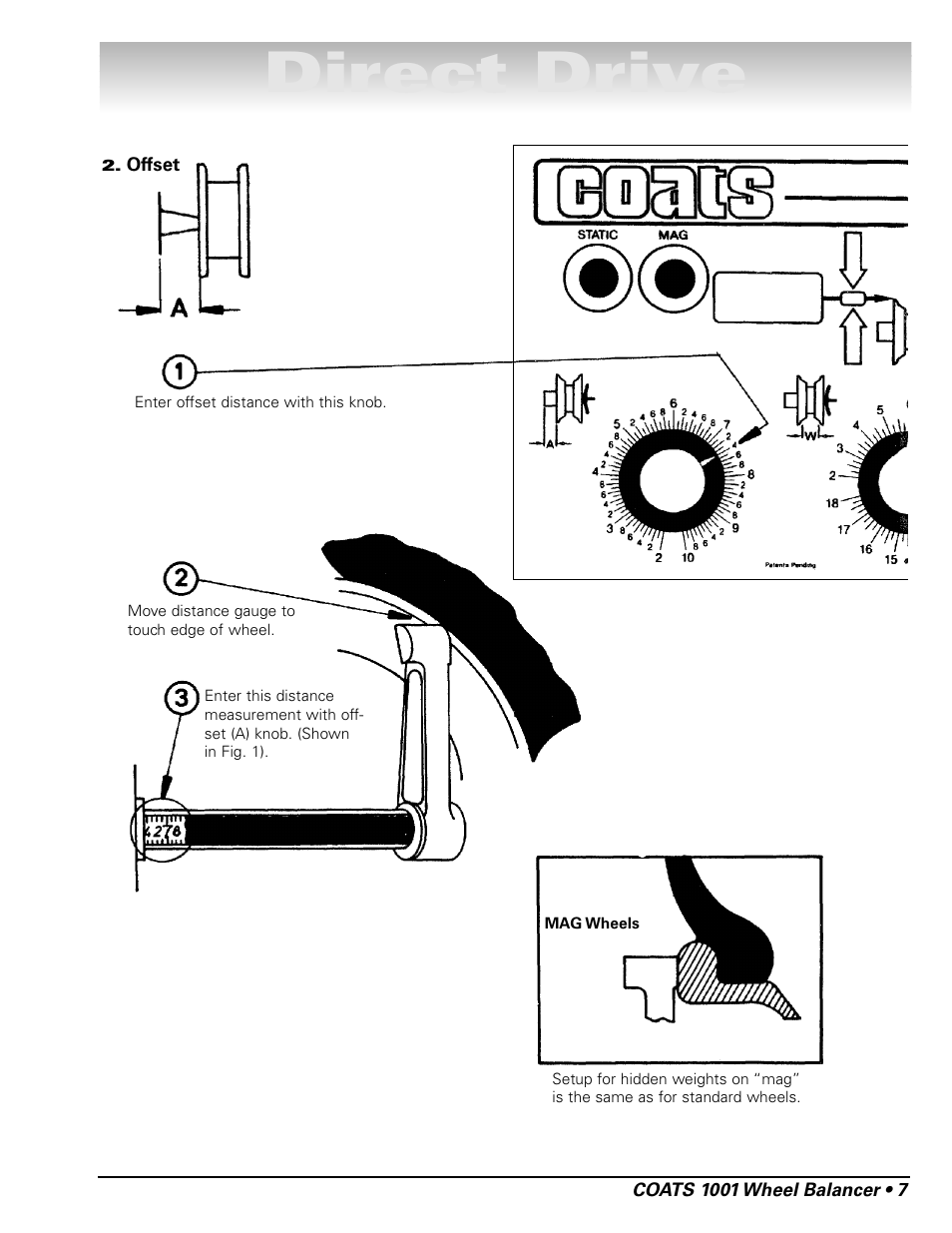 Direct drive | COATS 1001 & 1001SC Balancer User Manual | Page 13 / 24
