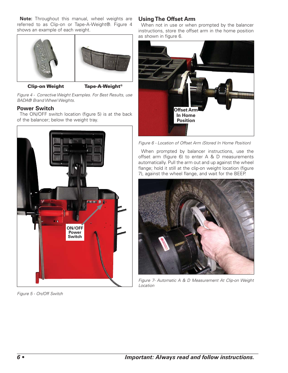 COATS 1100 Series Balancer User Manual | Page 10 / 28