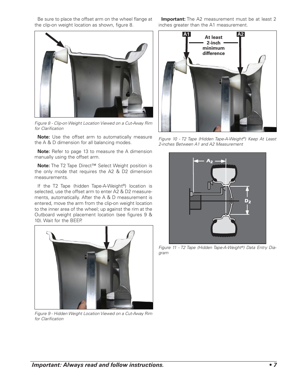 COATS 1100 Series Balancer User Manual | Page 11 / 28