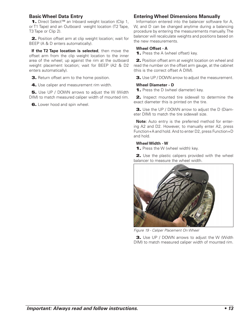 COATS 1100 Series Balancer User Manual | Page 17 / 28