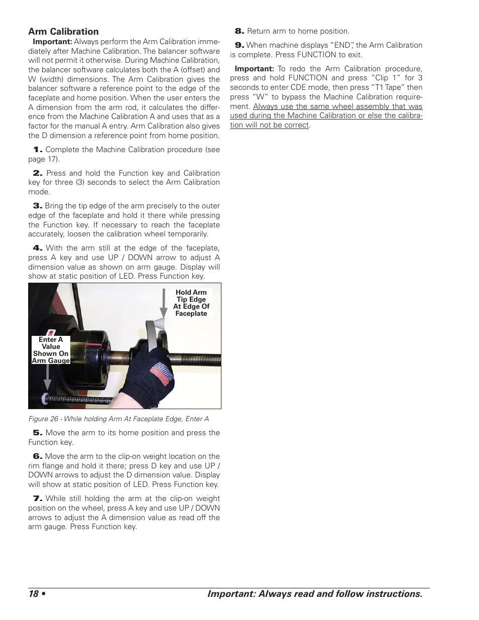 COATS 1100 Series Balancer User Manual | Page 22 / 28