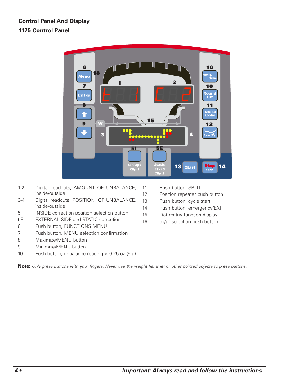 COATS 1175 Series Balancer User Manual | Page 10 / 24