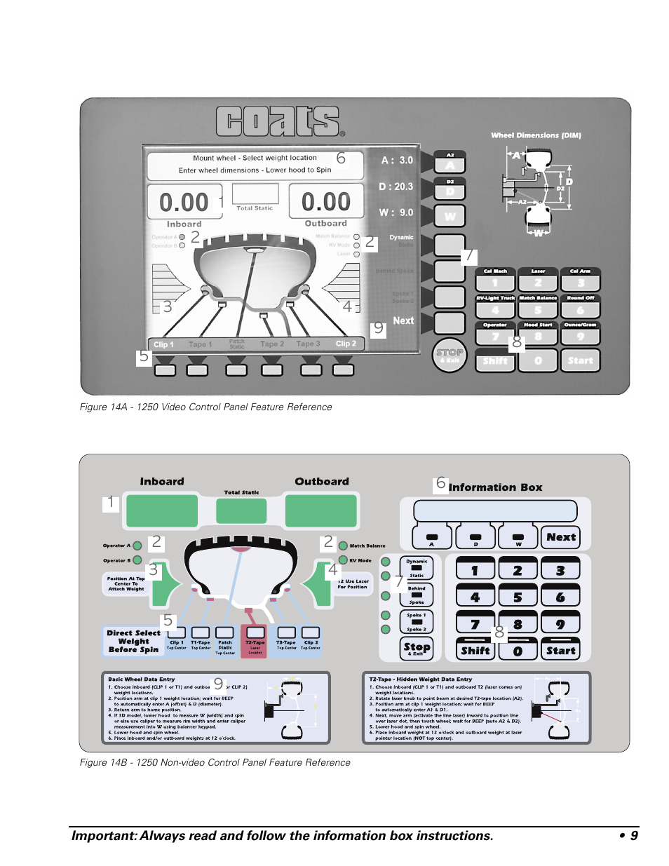 COATS 1250 Series Balancer User Manual | Page 15 / 28