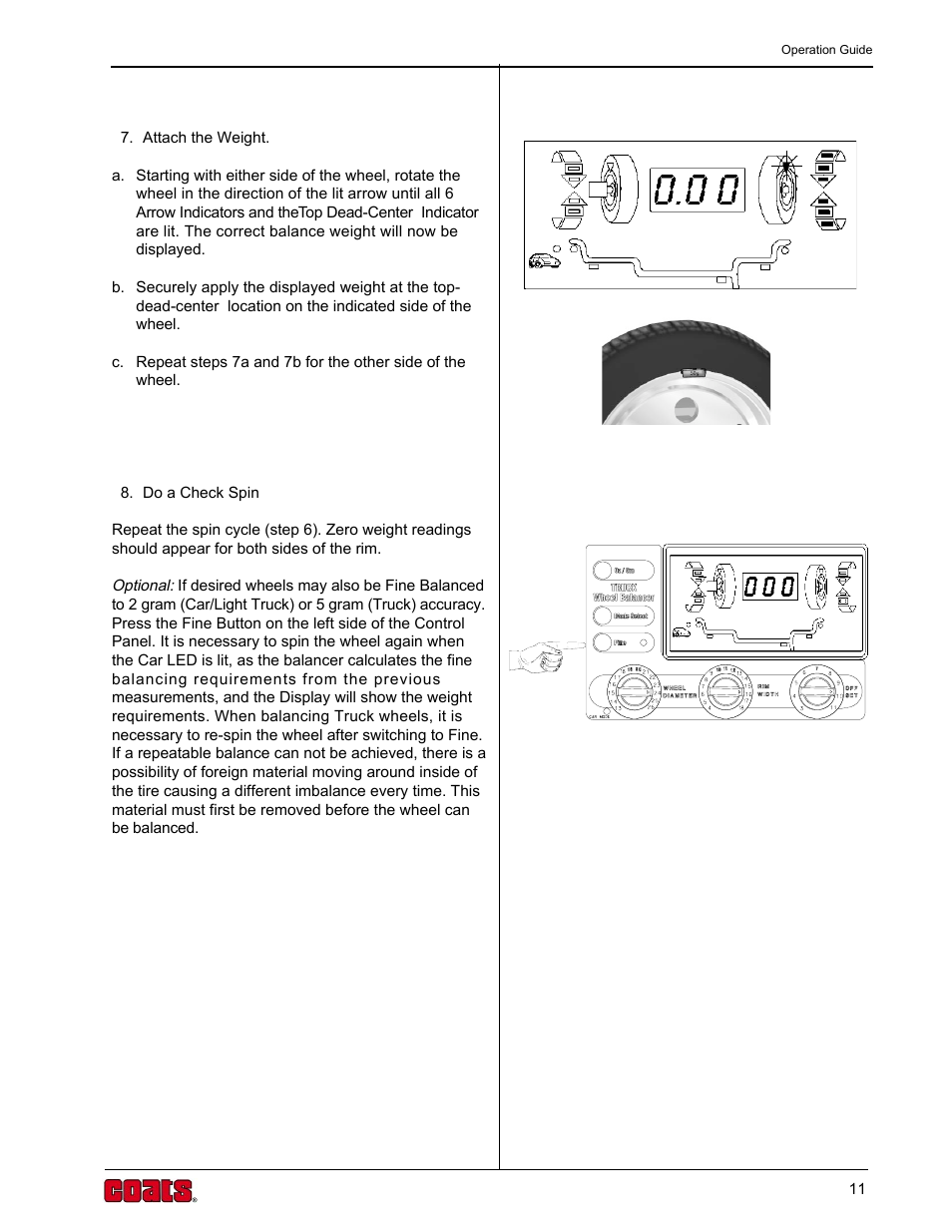 COATS 6200HS Truck Wheel Balancer User Manual | Page 17 / 40