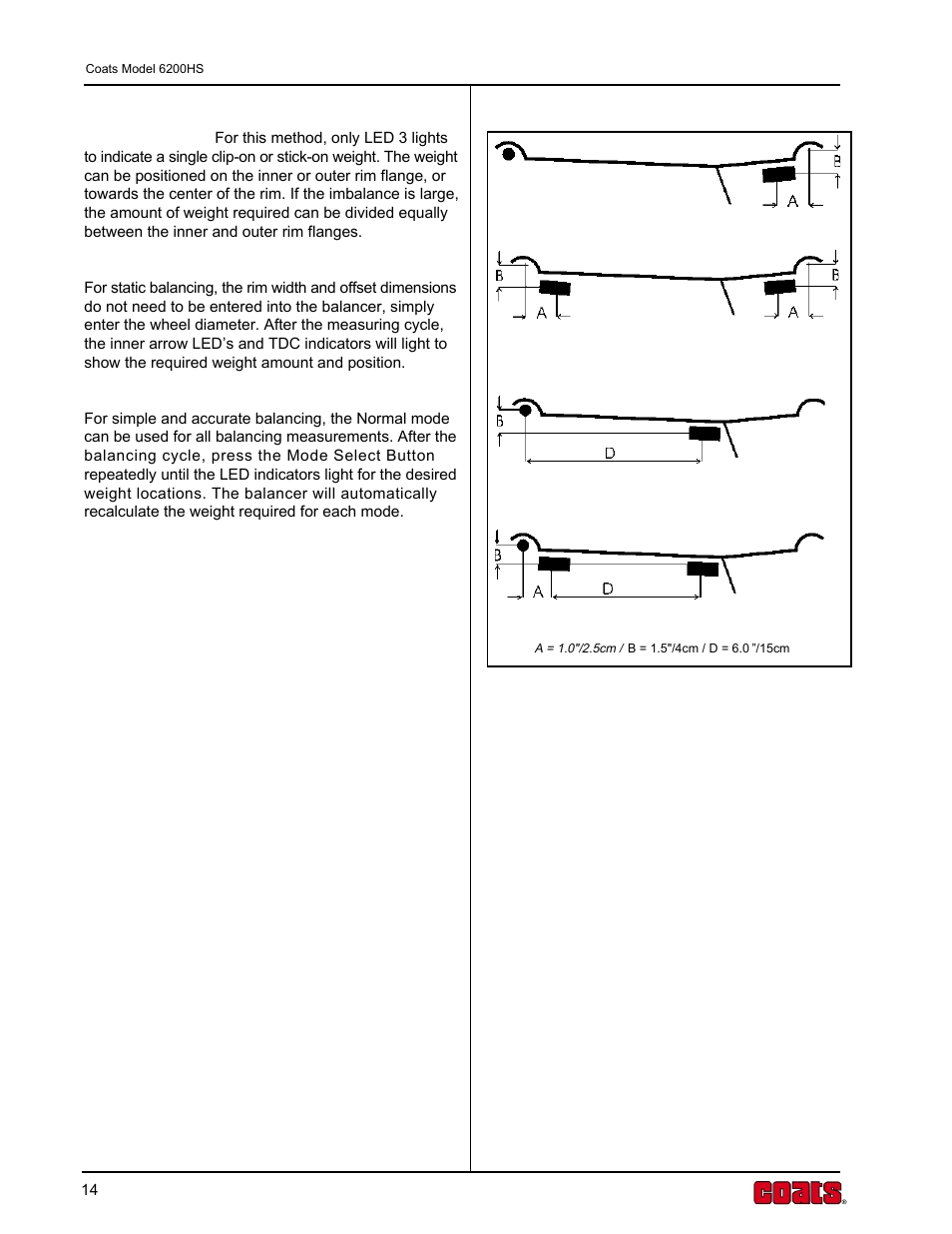 COATS 6200HS Truck Wheel Balancer User Manual | Page 20 / 40