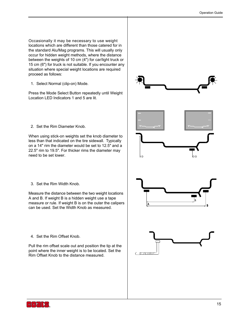 Special applications | COATS 6200HS Truck Wheel Balancer User Manual | Page 21 / 40