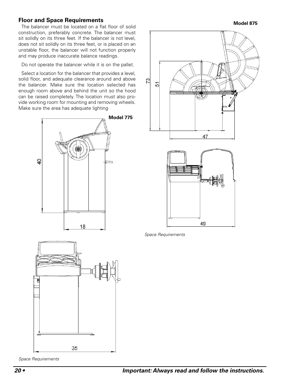 COATS 875 Series Balancer User Manual | Page 26 / 28