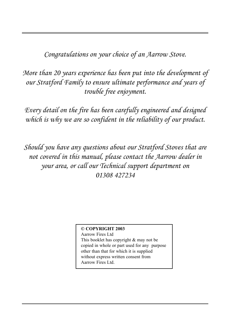 Aarrow Fires Stratford Ti User Manual | Page 2 / 36