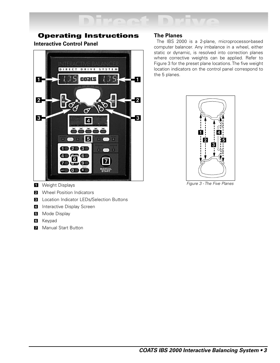 Direct drive | COATS IBS 2000 Wheel Balancer User Manual | Page 9 / 24