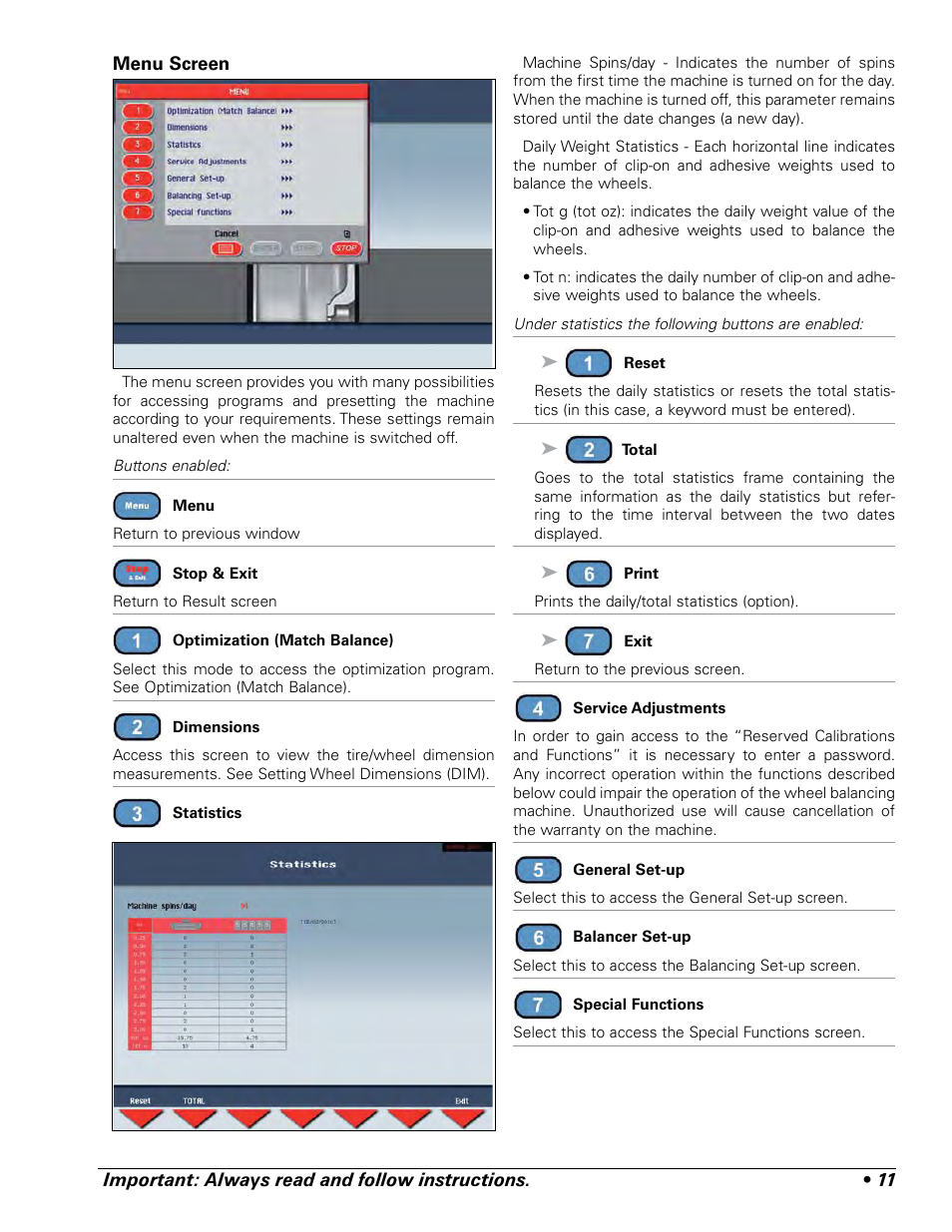 COATS ProRide Wheel Balancer User Manual | Page 15 / 34