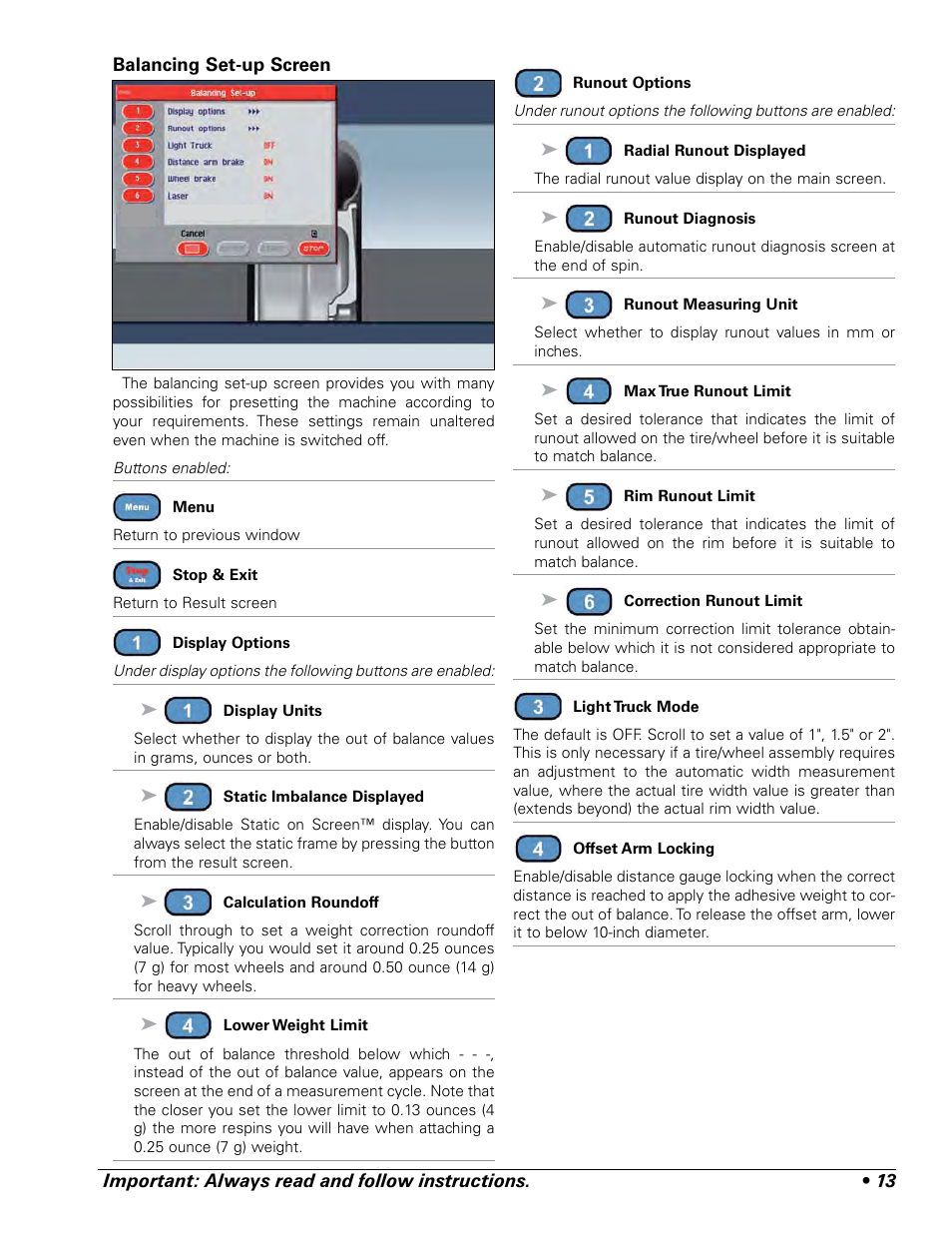 COATS ProRide Wheel Balancer User Manual | Page 17 / 34