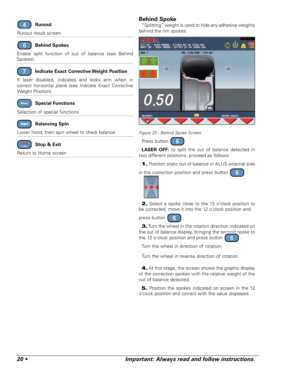 COATS ProRide Wheel Balancer User Manual | Page 24 / 34