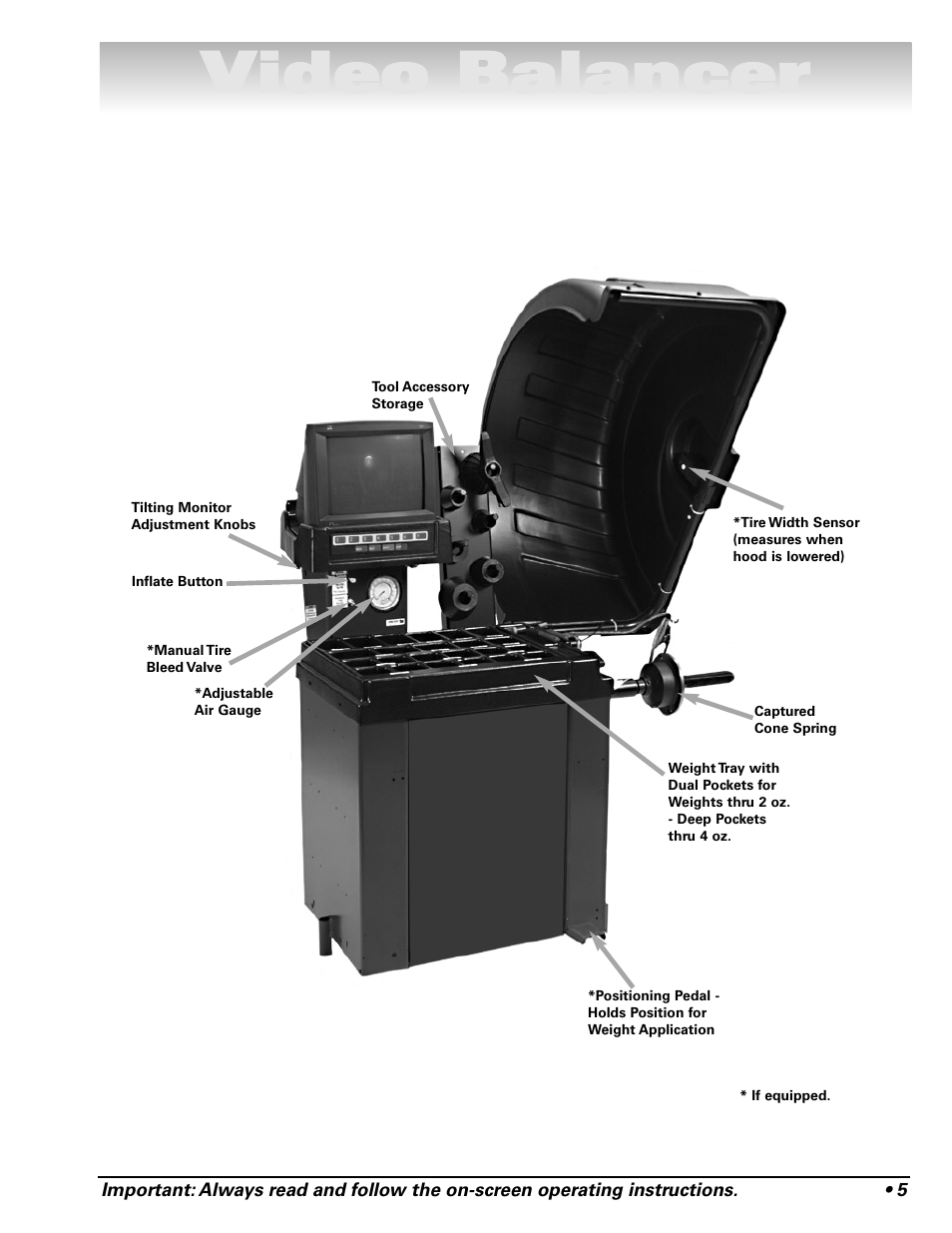 Video balancer | COATS Series XR 1750, 1750-2D, 1750-3D, 1750-3DI Balancer User Manual | Page 11 / 40