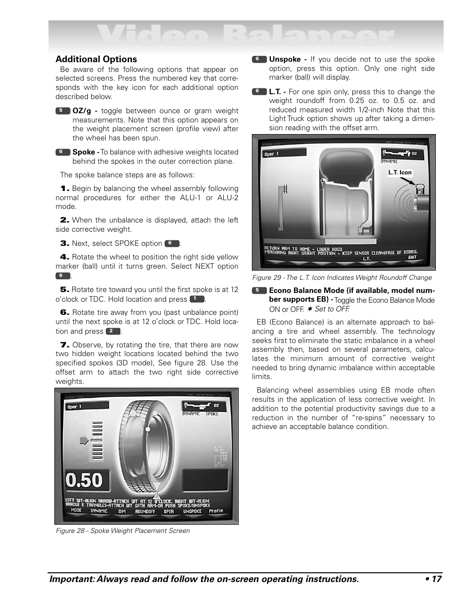 Video balancer | COATS Series XR 1750, 1750-2D, 1750-3D, 1750-3DI Balancer User Manual | Page 23 / 40